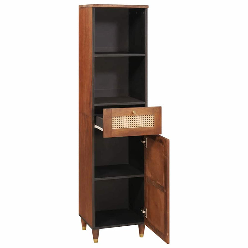 vidaXL Széf fiókkal polcokkal tárolóval Barna 38 x 33.5 x 160 cm