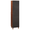 vidaXL Széf fiókkal polcokkal Barna 38 x 33,5 x 160 cm Tömör Mangófát