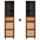 vidaXL Széf fiókkal polcokkal tárolóval Barna 38 x 33.5 x 160 cm