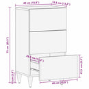 vidaXL Széf fiókkal Barna 40 x 33.5 x 75 cm Kanna és tömör mango fa