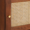 vidaXL Magas szekrény Barna 40 x 33.5 x 110 cm Kanna és tömör mango fa