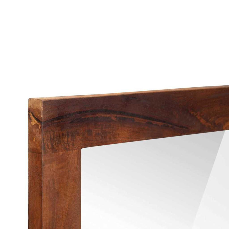 vidaXL Tükör barna és ezüst 50 x 70 cm Szilárd mangófűrész áru, üveg