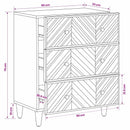 vidaXL Tároló szekrények Barna 60 x 33,5 x 75 cm Tömör Mangófát