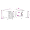 vidaXL Dohányzóasztal Barna 80 x 50 x 40 cm Tömör Mangófát
