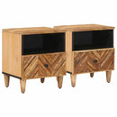 vidaXL Éjjeli asztal 2 pcs Barna 50 x 33 x 60 cm Tömör Mangófát