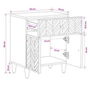 vidaXL Éjjeli asztal fiókkal Barna 50 x 33 x 60 cm Tömör Mangófát