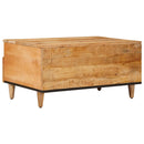 vidaXL Dohányzóasztal fiókkal Barna 80 x 54 x 40 cm Tömör Mangófát
