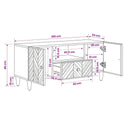 vidaXL Tároló szekrények Barna 105 x 33,5 x 46 cm Tömör Mangófát