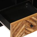 vidaXL Tároló szekrények Barna 100 x 33,5 x 46 cm Tömör Mangófát