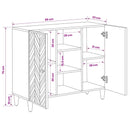 vidaXL Tároló szekrények Barna 90 x 33,5 x 75 cm Tömör Mangófát