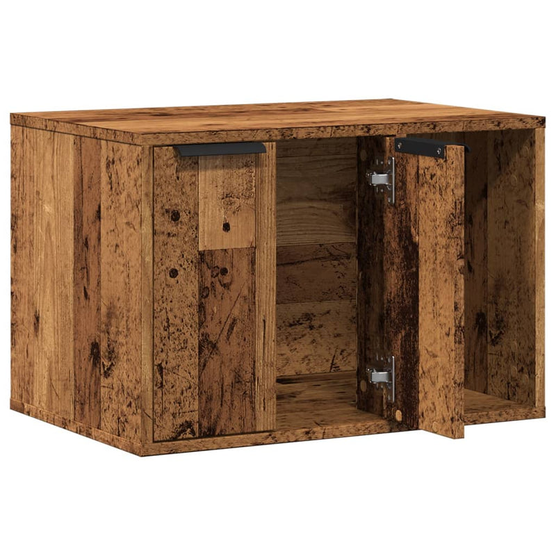vidaXL antik fa színű szerelt fa macskaalomdoboz 60 x 40 x 40 cm