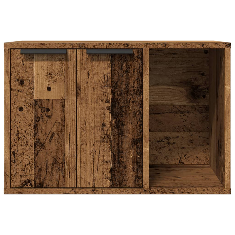 vidaXL antik fa színű szerelt fa macskaalomdoboz 60 x 40 x 40 cm