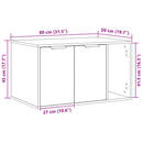 vidaXL betonszürke szerelt fa macskaalomdoboz 80 x 50 x 45 cm