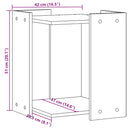 vidaXL betonszürke szerelt fa macskaalomdoboz 42 x 42 x 51 cm