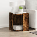 vidaXL füstös tölgy színű szerelt fa macskaalomdoboz 42 x 42 x 51 cm