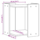 vidaXL füstös tölgy színű szerelt fa macskaalomdoboz 42 x 42 x 51 cm