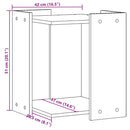 vidaXL antik fa színű szerelt fa macskaalomdoboz 42 x 42 x 51 cm