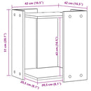 vidaXL kézműves tölgy színű szerelt fa macskaalomdoboz 42 x 42 x 51 cm