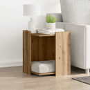 vidaXL kézműves tölgy színű szerelt fa macskaalomdoboz 42 x 42 x 51 cm