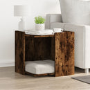 vidaXL füstös tölgy színű szerelt fa macskaalomdoboz 53 x 53 x 51 cm