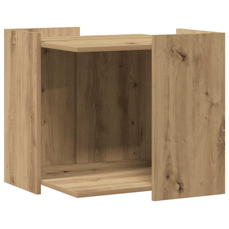 vidaXL kézműves tölgy színű szerelt fa macskaalomdoboz 53 x 53 x 51 cm