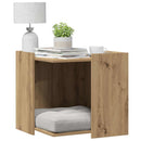 vidaXL kézműves tölgy színű szerelt fa macskaalomdoboz 53 x 53 x 51 cm