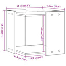 vidaXL kézműves tölgy színű szerelt fa macskaalomdoboz 53 x 53 x 51 cm