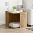 vidaXL kézműves tölgy színű szerelt fa macskaalomdoboz 53 x 53 x 51 cm