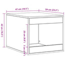 vidaXL kézműves tölgy színű szerelt fa macskaalomdoboz 47 x 59 x 42 cm