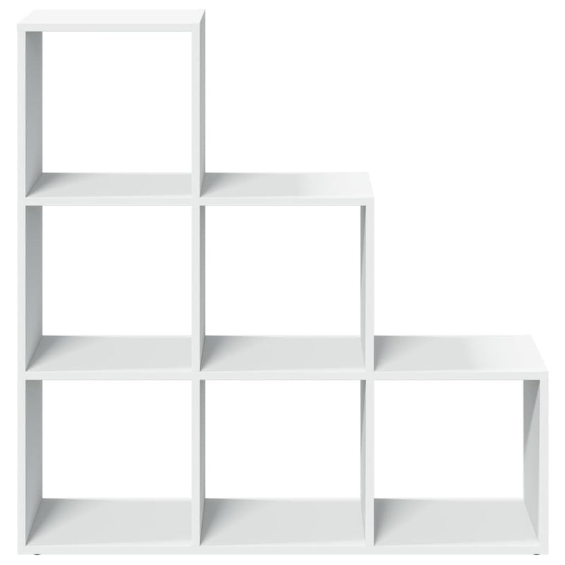 vidaXL 3-szintes szobaelválasztó könyvespolc fehér, 99 x 29 x 99 cm, rétegelt fa