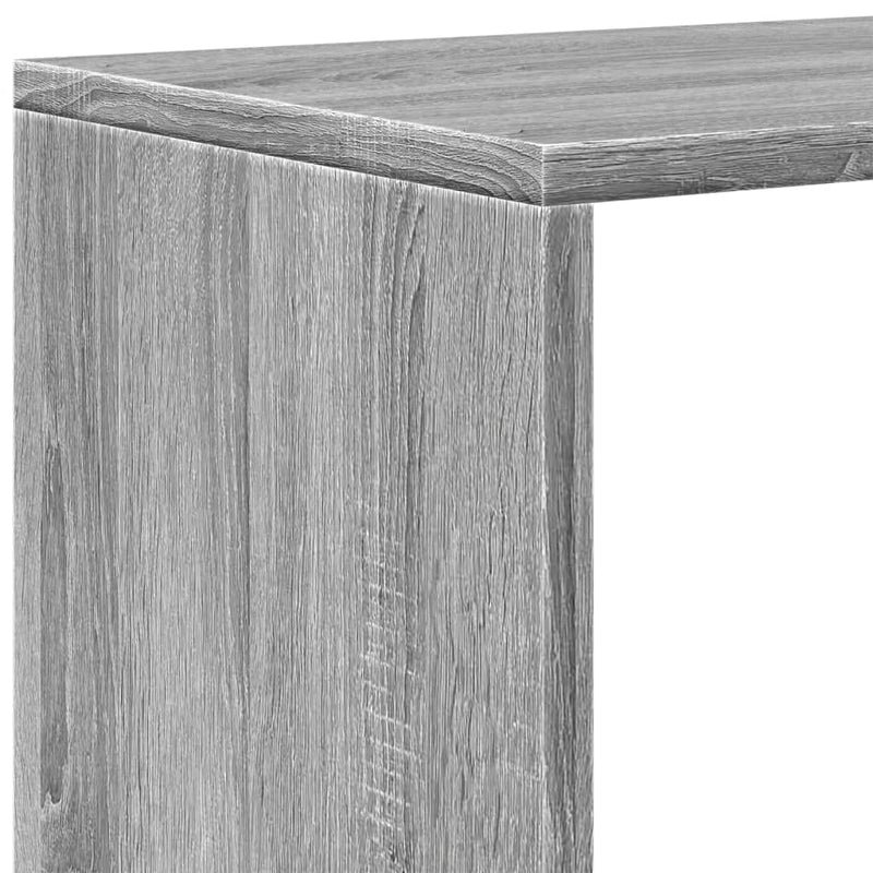 vidaXL 3 szintes szürke sonoma fa elválasztó könyvespolc 99x29x99 cm
