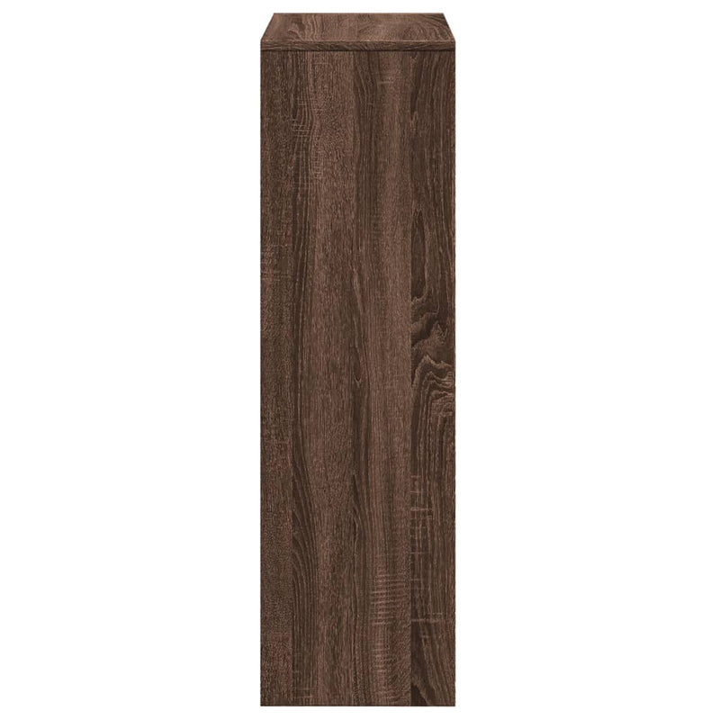 vidaXL 3 szintes barna tölgy fa térelválasztó könyvespolc 99x29x99 cm
