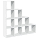 vidaXL 4 szintes fehér fa elválasztó könyvespolc 131,5 x 29 x 131,5 cm