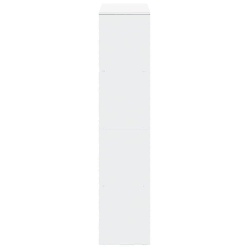 vidaXL 4 szintes fehér fa elválasztó könyvespolc 131,5 x 29 x 131,5 cm