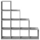 vidaXL 4 szintes szürke sonoma elválasztó könyvespolc 131,5x29x131,5cm