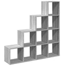 vidaXL 4 szintes szürke sonoma elválasztó könyvespolc 131,5x29x131,5cm