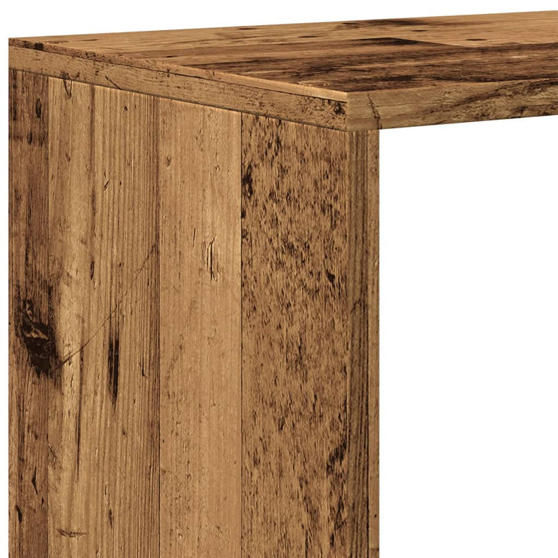 vidaXL 4 szintes antik színű elválasztó könyvespolc 131,5x29x131,5 cm