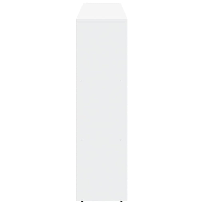 vidaXL 3 szintes fehér fa elválasztó könyvespolc 137,5 x 29 x 103,5 cm
