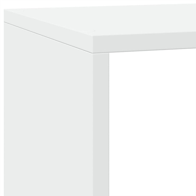 vidaXL 3 szintes fehér fa elválasztó könyvespolc 137,5 x 29 x 103,5 cm