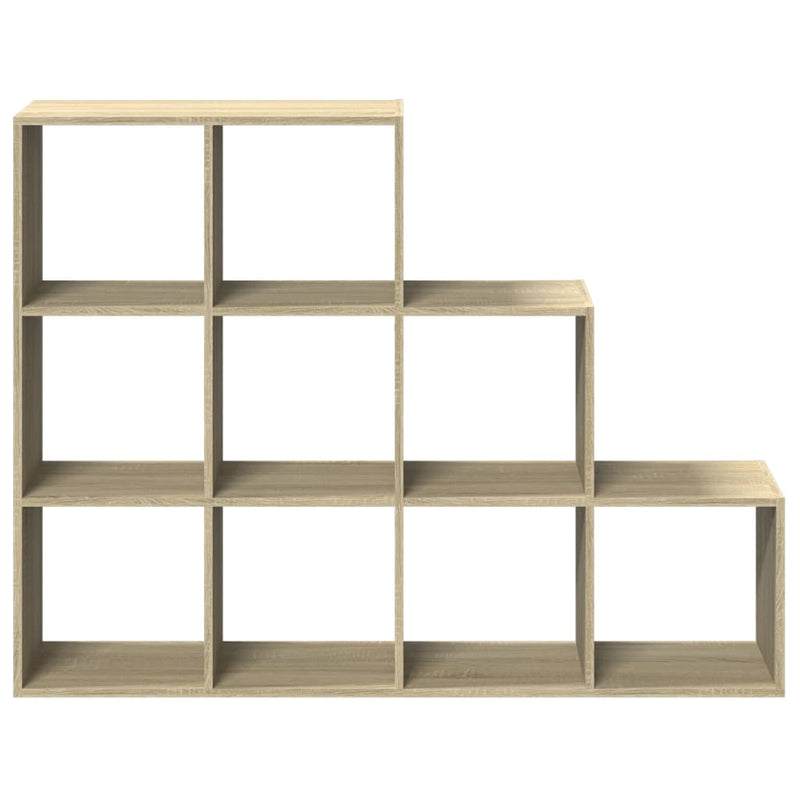 vidaXL 3 szintes sonoma tölgy elválasztó könyvespolc 137,5x29x103,5 cm
