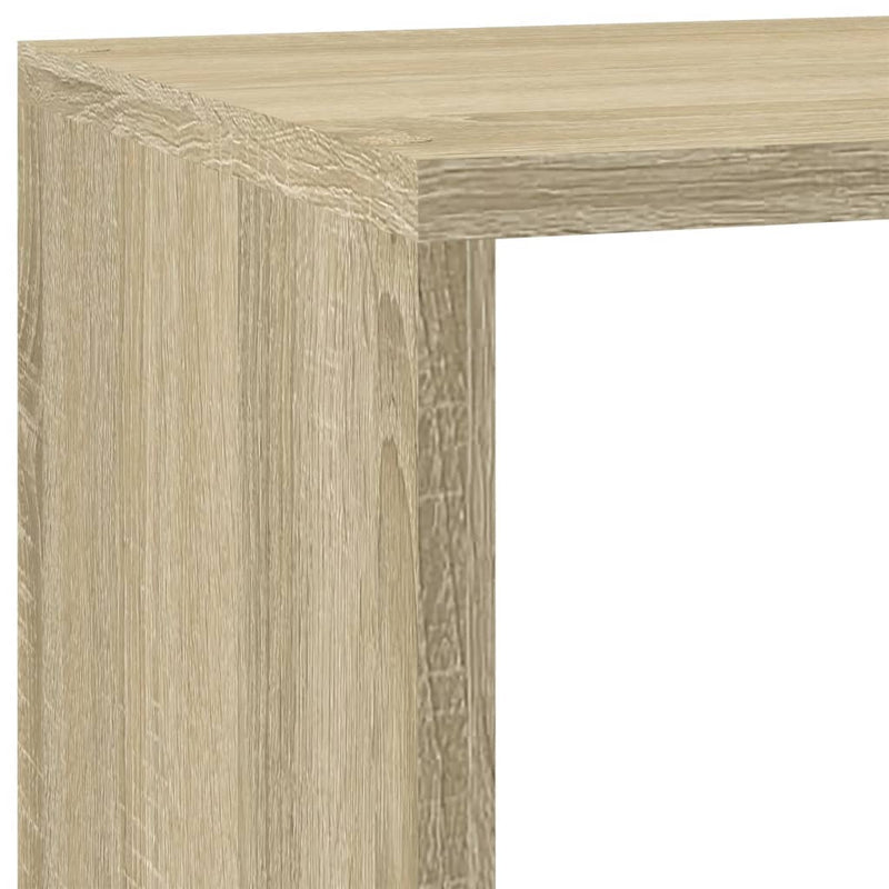 vidaXL 3 szintes sonoma tölgy elválasztó könyvespolc 137,5x29x103,5 cm