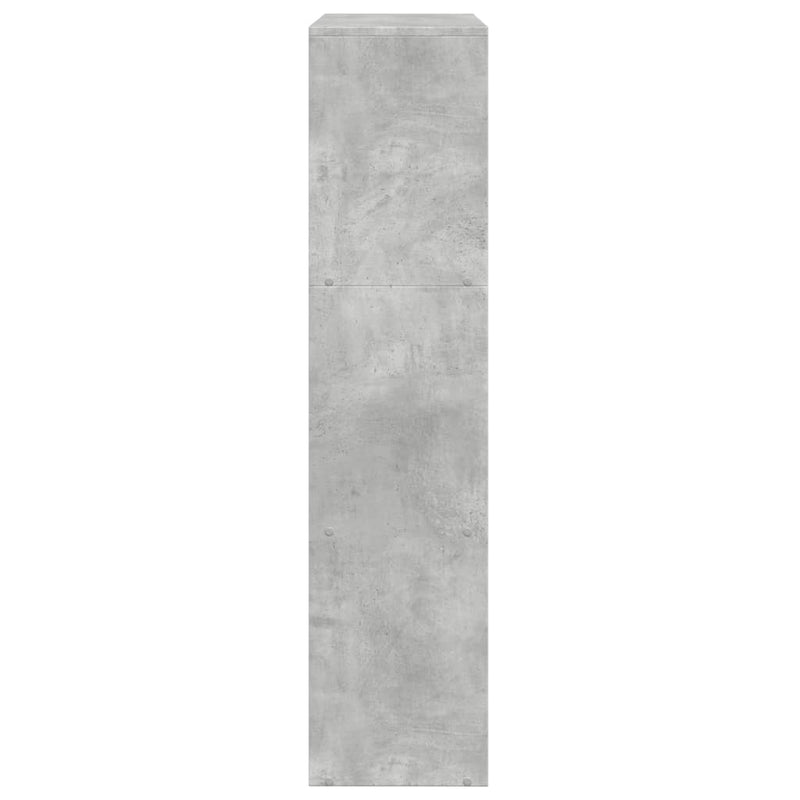 vidaXL 3 szintes betonszürke szerelt fa könyvespolc 137,5x29x103,5 cm