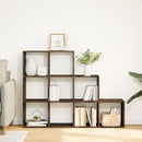 vidaXL 3 szintes füstös tölgy elválasztó könyvespolc 137,5x29x103,5 cm