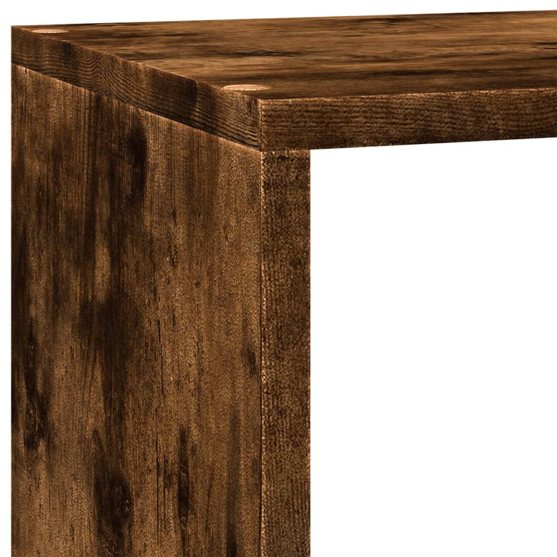 vidaXL 3 szintes füstös tölgy elválasztó könyvespolc 137,5x29x103,5 cm