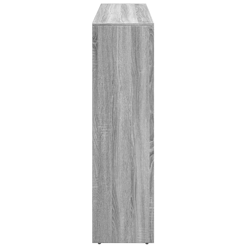 vidaXL 3 szintes szürke sonoma elválasztó könyvespolc 137,5x29x103,5cm