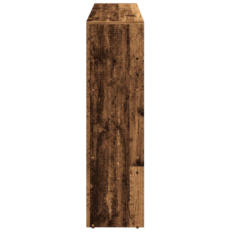 vidaXL 3 szintes antik színű elválasztó könyvespolc 137,5x29x103,5 cm