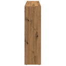 vidaXL 3 szintes kézműves fa elválasztó könyvespolc 137,5x29x103,5 cm