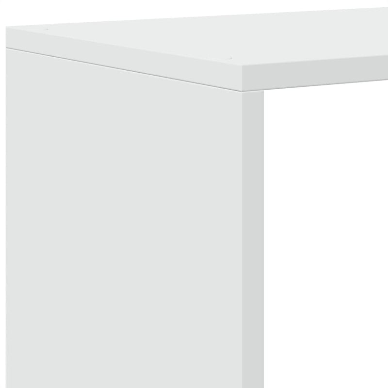 vidaXL 3 szintes fehér szerelt fa elválasztó könyvespolc 123x29x123 cm