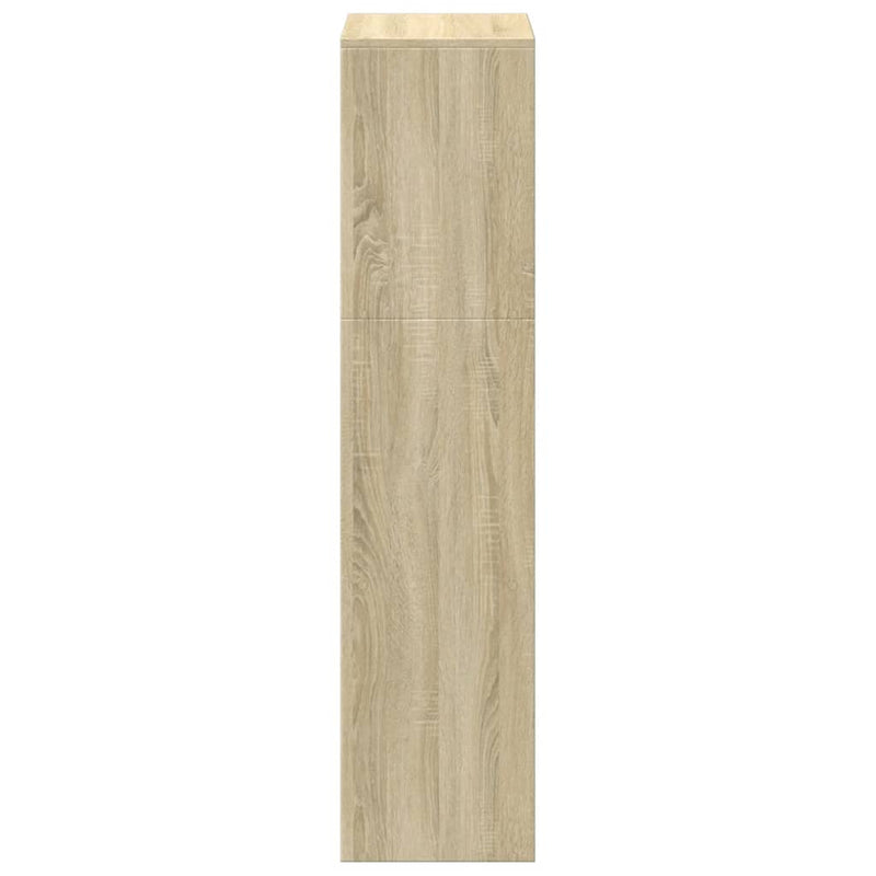 vidaXL 3 szintes sonoma tölgy fa elválasztó könyvespolc 123x29x123 cm