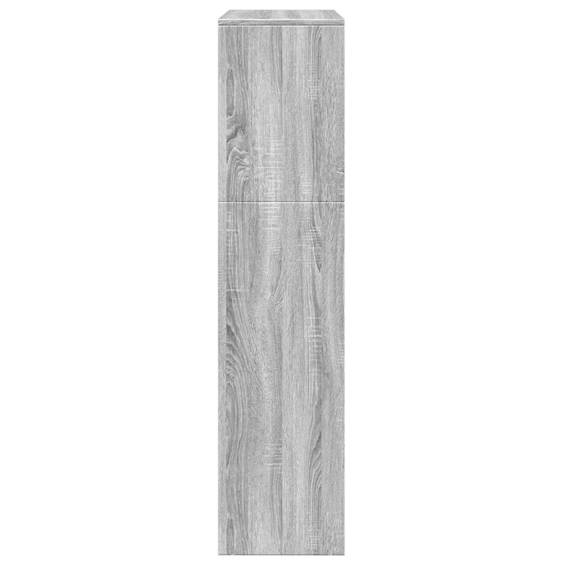 vidaXL 3 szintes szürke sonoma fa elválasztó könyvespolc 123x29x123 cm